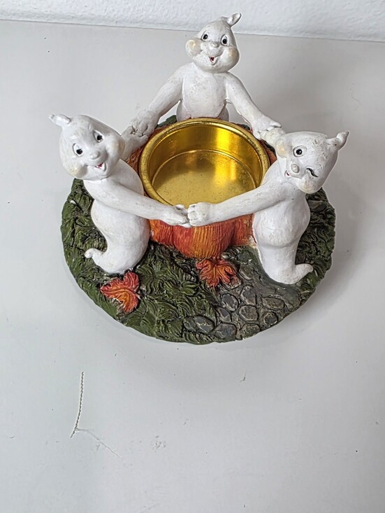 Other - 🎃 Vintage Halloween Ghost Coven Candle Jar Topper, Tealight Candle Holder